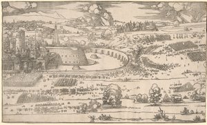 Obléhání pevnosti: Pravá část. od Albrecht Dürer