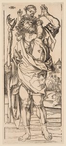 St. Christopher Cross the Stream od Albrecht Dürer