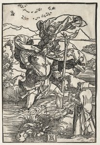 Svatý Kryštof s ptáky od Albrecht Dürer