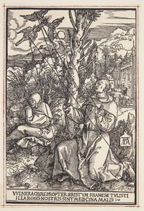 Svatý František přijímá stigmata od Albrecht Dürer