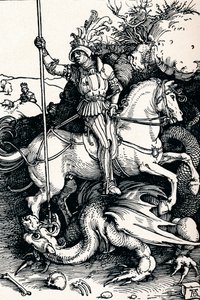 Svatý Jiří a drak, 1505 1906 od Albrecht Dürer