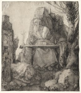 St. Jerome sedí poblíž Pollard Willow od Albrecht Dürer