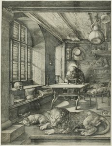 Svatý Jeroným ve své pracovně od Albrecht Dürer
