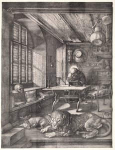Svatý Jeroným ve své pracovně od Albrecht Dürer