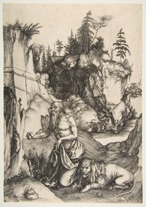 Svatý Jeroným v kajícnosti od Albrecht Dürer