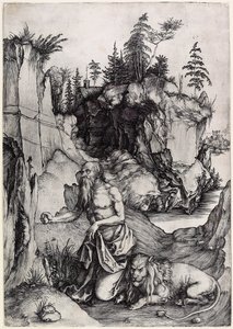 Svatý Jeroným kajícník od Albrecht Dürer