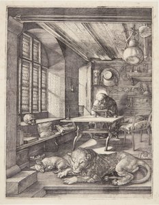 Svatý Jeroným ve své pracovně od Albrecht Dürer