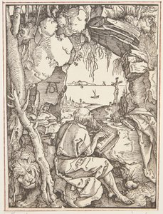 Svatý Jeroným v jeskyni od Albrecht Dürer