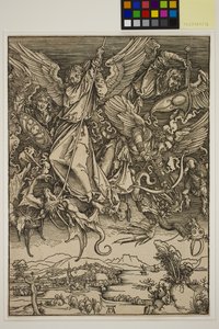 Svatý Michael v boji s drakem od Albrecht Dürer
