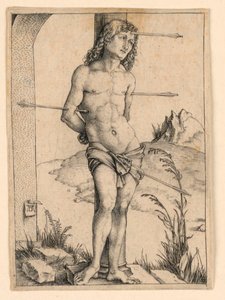 Svatý Šebestián u sloupu od Albrecht Dürer