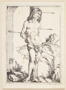 Svatý Šebestián u sloupu od Albrecht Dürer