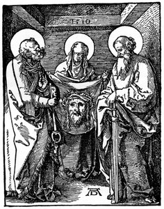 Svatá Veronika se sudáriem mezi svatým Petrem a Pavlem, 1510, 1936 od Albrecht Dürer
