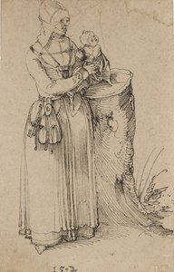 Stojící postava ženy držící dítě, 1502 od Albrecht Dürer