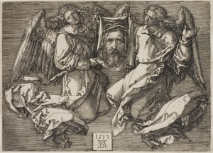 Sudárium zobrazené dvěma anděly od Albrecht Dürer