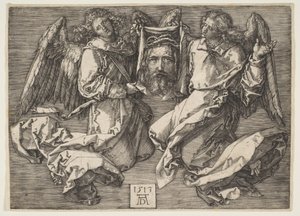 Rouška držená dvěma anděly od Albrecht Dürer