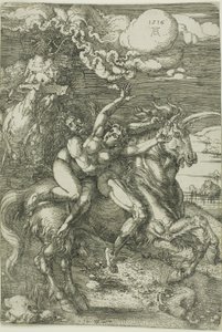 Únos proserpiny na jednorožce od Albrecht Dürer