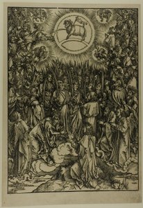 Klanění beránka - Hymna vyvolených, z Apokalypsy od Albrecht Dürer