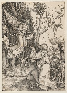 Anděl se zjevuje Jáchymovi od Albrecht Dürer