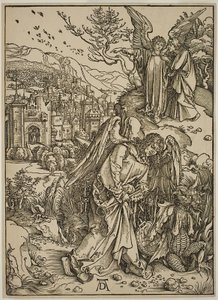 Anděl ukazující svatého Jana Nový Jeruzalém od Albrecht Dürer