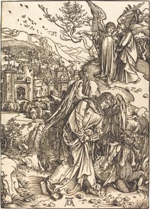 Anděl s klíčem k bezedné jámě od Albrecht Dürer