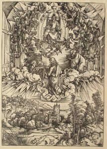 Apokalypsa: svatý Jan před Bohem a starci od Albrecht Dürer