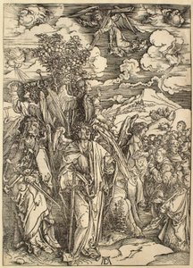 Apokalypsa: Čtyři andělé zadržující větry od Albrecht Dürer