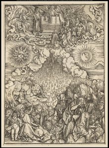 Apokalypsa: Otevření páté a šesté pečeti, 1497-98 od Albrecht Dürer
