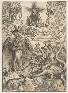 Apokalyptická žena, z Apokalypsy, latinské vydání, 1511, 1511. od Albrecht Dürer