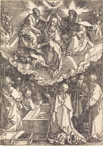 Nanebevzetí a korunovace Panny Marie od Albrecht Dürer