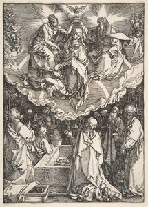 Nanebevzetí a korunovace Panny Marie, ze Života Panny, 1510. od Albrecht Dürer