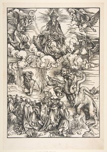 Bestie se dvěma rohy jako beránek, z The Apocalypse.n.d. od Albrecht Dürer