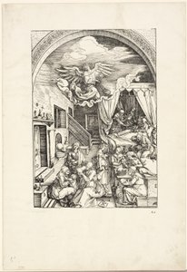Narození Panny, ze Života Panny od Albrecht Dürer