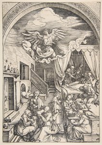 The Birth of the Virgin, od The Life of the Virgin, ca. 1503. od Albrecht Dürer