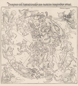 Nebeská mapa - severní polokoule, 1515, 1515. od Albrecht Dürer