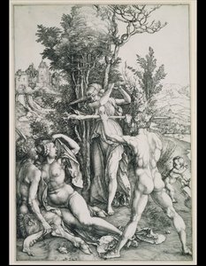 Souboj ctnosti a rozkoše v přítomnosti Herkula od Albrecht Dürer