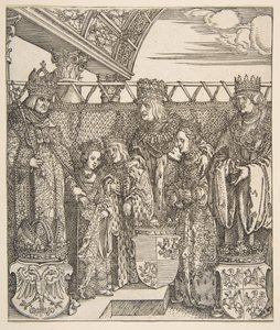 Kongres knížat ve Vídni, z Vítězného oblouku císaře Maxmiliána I., 1515. od Albrecht Dürer