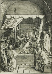 Smrt Panny Marie z knihy Život Panny Marie od Albrecht Dürer