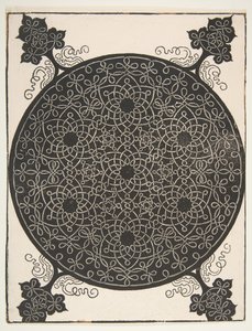 Pátý uzel. Propletený rondel se sedmi šesticípými hvězdami, 1521 dříve. od Albrecht Dürer