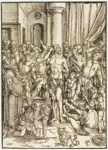 Bičování, z Velké vášně od Albrecht Dürer