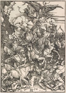 Čtyři jezdci, z Apokalypsy svatého Jana, 1497-98 od Albrecht Dürer