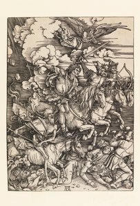 Čtyři jezdci z Apokalypsy od Albrecht Dürer