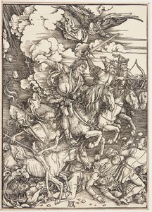 Čtyři jezdci z Apokalypsy od Albrecht Dürer