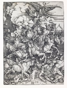 Čtyři jezdci z Apokalypsy od Albrecht Dürer
