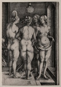 Čtyři čarodějnice, čtyři nahé ženy, 1497. od Albrecht Dürer