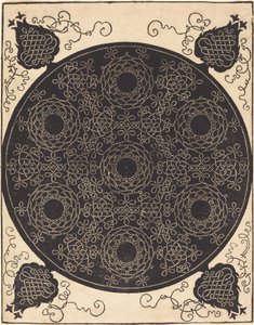 Čtvrtý uzel (kombinující sedm kruhových skupin uzlů s černými středy) od Albrecht Dürer