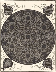Čtvrtý uzel kombinující sedm kruhových skupin uzlů s černými středy, pravděpodobně 15061507. od Albrecht Dürer