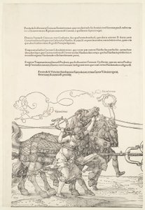 Velký triumfální vůz: Velocitas a Firmitudo od Albrecht Dürer