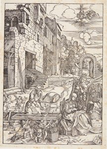 Svatá rodina v Egyptě od Albrecht Dürer