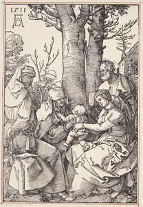 Svatá rodina s Joachimem a svatou Annou od Albrecht Dürer