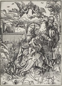 Svatá rodina se třemi zajíci od Albrecht Dürer